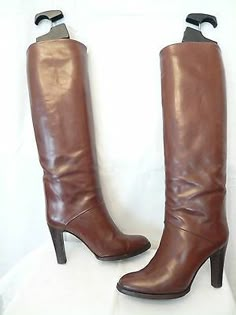 80s Romance, 1970s Boots, Knee Thigh Boots, Thigh High Stiletto Boots, Ladies Design, Woman Boots, It Shoes, Brown Leather Heels, Boots Vintage