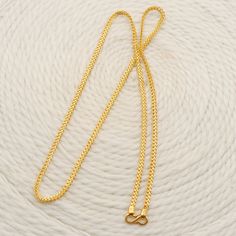 Please click -- Learn more about this item -- below for a full description 22k gold chain necklace handmade jewelry made in india Total length of the product is 17.5 inches and 0.2 centimeter width. weight is 6.99 grams. 22k Gold Chain Necklace, 22k Gold Chain, Yellow Gold Chain, Gold Chain Necklace, 22k Gold, Handmade Necklaces, Chains Necklace, Chain Necklace, Handmade Jewelry