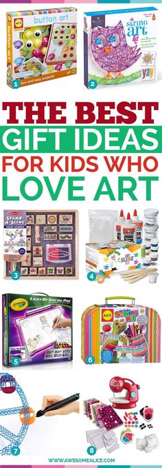 the best gift ideas for kids who love art with pictures and instructions to make them