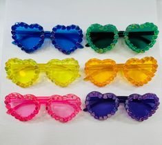 Bulk YOUTH sunglasses! A pack of 6 rainbow sunglasses! Trendy Rainbow Sunglasses With Gradient Lenses, Funky Sunglasses With Tinted Lenses For Parties, Funky Tinted Sunglasses For Party, Rainbow Sunglasses With Uv Protection For Summer, Fun Multicolor Plastic Sunglasses, Playful Multicolor Sunglasses With Gradient Lenses, Fun Multicolor Polarized Sunglasses, Fun Multicolor Sunglasses With Gradient Lenses, Playful Multicolor Sunglasses With Mirrored Lenses