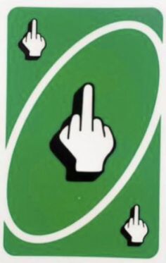 two fingers pointing towards each other on a green and white sign