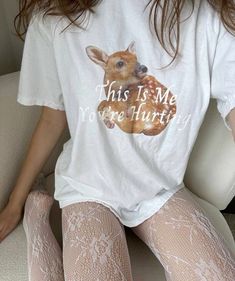 Cute Streetwear, Deer Print, Clothes Tops, Red Tee, Y2k Clothes, 로고 디자인, Mode Vintage