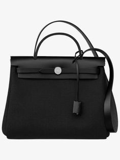 Gender: Women Brand: HERMES Product Name: Herbag Zip 31 Bag Retourne & Palladium Noir Bags Alora Code: 58795836 Color: black Composition: Canvas, Cowhide Leather Origin: France Features: Lock closure Designer Style ID H078971CKAA Scientific Books, 31 Bag, Kelly 32, Cool Books, Hermes Handbags, Book Shelves, Woman Bags Handbags, Table Books, Cross Bag