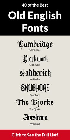 forty of the best Gothic, Blackletter, old English font Gothic Calligraphy Alphabet Old English, Old Gothic Font, Old English Calligraphy Fonts, Old English Text Tattoo, Calligraphy Font Tattoo, Simple Old English Font, Old English Writing Tattoo, Old Font Tattoo, Old English Font Pairing