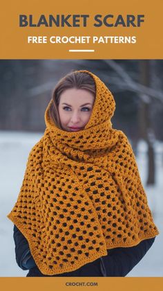 Learn to Crochet Beautiful Blanket Scarves with Free Patterns – A fun and rewarding project for crochet enthusiasts!