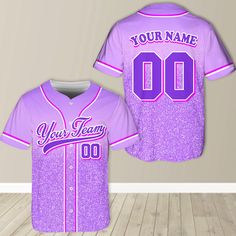 purple baseball jersey with your name and number on it