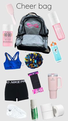 the contents of a backpack and other items are arranged on a white background with text that reads, what's in your bag?