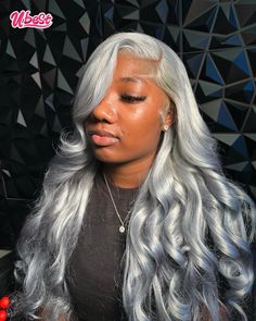 13x6 Grey Color 13x4 Transparent Lace Front Straight Wig  For Women 613 Colored Lace Front Blonde Lace Front Blonde, Blonde Human Hair Wigs, Silver Wig, Lace Front Straight, Wigs Hairstyles, Sew In Wig, Sew In Hairstyles, Human Hair Wigs Blonde