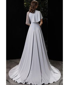 Buy classy long train grey satin evening formal dress with ruffles at wholesale price online. Free shipping and pro custom service since 2009. Gray Sweep Train Prom Evening Dress, Gray Sweep Train Evening Dress For Prom, Gray Prom Evening Dress With Sweep Train, Gray Evening Dress With Sweep Train For Prom, Satin Evening Dress With Detachable Train For Banquet, Gray Evening Dress For Prom Season Banquet, Gray Evening Dress For Prom Season, Banquet Evening Dress With Sweep Train, Gray Evening Dress For Banquet And Prom Season