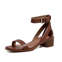 Medium Heel Sandals For Women, Brown Leather Sandals Women, Simple Sandals Heels, Summer Beach Fashion, Everyday Heels, Fancy Sandals