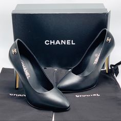 Never Worn, Just Tried On Chanel Pumps. Come With Bag And Box. Make An Offer! Questions? Leave A Comment Below! Luxury Leather Heels, Luxury Calf Leather Heels, Luxury Calf Leather Heels For Business, Luxury Black Heels With Padded Heel, Luxury Black Heels For Office, Luxury Black Heels For Night Out, Luxury Black Heels For Formal Occasions, Luxury Black Business Heels, Luxury Black Heels For Business