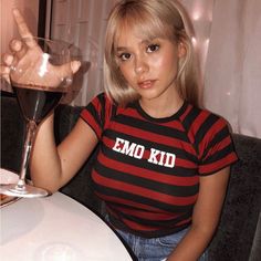 Super Cute Brand New With Tags Omighty Emo Kid Black & Red Striped Crop Tee- Got Ya All In Ur Feelz. This Lil Crop Top Has Red & Black Stripes, A Round Neckline, Short Sleeves, And Emo Kid Text On The Front. From The 2000s Archives: The Original Omighty Emo Kid Top The Og #Omighty Print Buttery Soft95% Cotton 5% Elastane All Over Stretchfits True To Sizexs - 0-2s - 2-4m - 6-8l -10-12xl -12-14 Dolls Kill, Asos, Urban Outfitters, Nasty Gal, Revolve, Festival, Barbiecore, Goth, Babydoll, Streetwear Edgy Red Top For Night Out, Edgy Red Tops With Letter Print, Red Letter Print Edgy Tops, Red Edgy Tops With Letter Print, Edgy Red Short Sleeve Top, Omighty Clothes, Blonde Lowlights, Bodycon Tops, Emo Kid