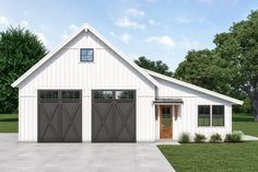 this is an artist's rendering of a two - car garage