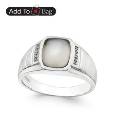 in stock Modern White Gold Moonstone Ring For Anniversary, White Rings With Rectangular Stone For Promise, White Rectangular Stone Promise Ring, Macy's Sterling Silver Ring Jewelry, Macy's Sterling Silver Ring, Polished Moonstone Ring With Round Stone For Anniversary, Classic Moonstone Rings With Gemstone, Classic Moonstone Gemstone Rings, Classic Moonstone Ring With Round Stone