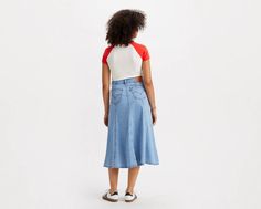 A nostalgic staple–made for now. Cut with an easy high rise, our Fit and Flare Skirt is slim through the waist and hip and widens to create a flowy silhouette. Then, we gave it seam detailing for a real throwback touch. A nostalgic staple Cut with an A-line, midi silhouette With an easy high rise Finished with seam detailing High Rise Lined Skirt For Spring, Retro Midi Skirt For Spring, Retro Spring Midi Skirt, Casual Relaxed Fit Midi Skirt, Spring Casual Flared Skirt, Relaxed Fit Skirt Bottoms For Day Out, Spring Skirts With Relaxed Fit, Spring Stretch Midi Skirt Bottoms, Retro Spring Flared Skirt Bottoms