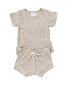 Tee Shorts, Neutral Baby Clothes, Baby Basics, Baby Fits, Gender Neutral Baby Clothes, Neutral Baby, Short Set, Future Baby