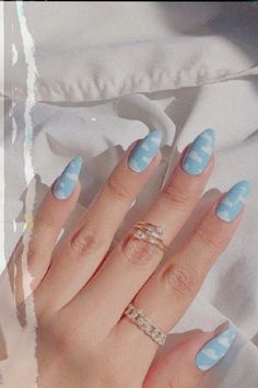 #cutenails #pastelnails #cloudnsils #bluenails #babybluenails #pastel blue nails #nailart Acrylic Nails Coffin Short, Minimalist Nails, Short Acrylic Nails, Best Acrylic Nails, Long Acrylic Nails