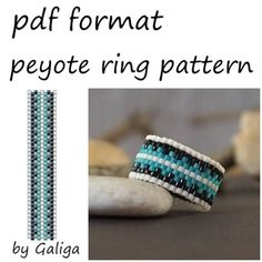 Beaded Jewelry Making, Collar Verde, Bead Rings, Ring Pattern, Seed Bead Pattern, Loom Bracelet Patterns, Motifs Perler, Jewerly Making, Bead Embroidery Patterns