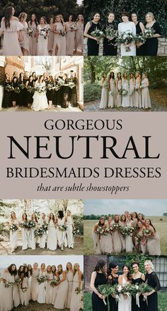 the cover of gorgeous neutral bridesmaids dresses