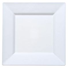 White Square Plastic Dinner Plates 10.75 10Ct Lillian Beam Decor, Disposable Bowls, Plastic Dinnerware, Buffet Set, 10 Count, Disposable Plates, Plastic Plates, White Square, Charger Plates