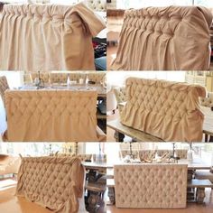 several pictures of different types of furniture in various stages of being upholstered and cleaned