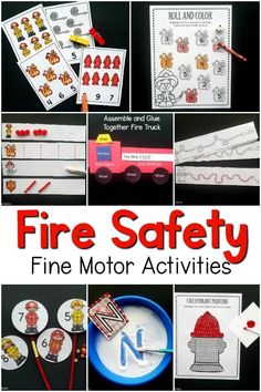 the fire safety fine motor activities are great for kids to learn how to use them