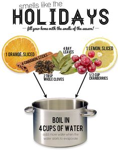 an ad for holiday's with oranges and cranberries