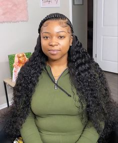 Braid With Half Up Half Down, Half Wig Half Braids, 2braids Quick Weave, Braids Leave Out, Braids With Weave For Black Women, Two Braids With Curly Hair, Cornrows With Weave In The Back, Two Braids With Weave In The Back, 2 Braids With Weave In The Back