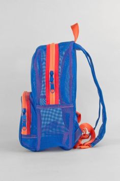 A great sporty style as a daily bag, beach buddy, or festival companion. This small backpack features a large front pocket with double zipper pull and main compartment. Super soft adjustable top loop & webbing. Content + Care Tear resistant 100% vinyl coated mesh Spot Clean Made in USA Size 13" height x 10" width x 4.5" main pocket depth, 1 lb 6" deep including front pocket | Mokuyobi Mesh Mini Backpack in Pacific, Men's at Urban Outfitters Daily Bag, Small Backpack, Mini Backpack, Sporty Style, Size 13, Front Pocket, Made In Usa, Urban Outfitters, Backpacks