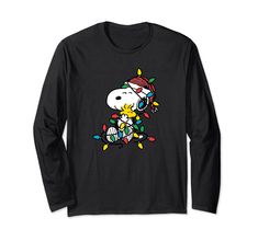 PRICES MAY VARY. Solid colors: 100% Cotton; Heather Grey: 90% Cotton, 10% Polyester; All Other Heathers: 50% Cotton, 50% Polyester Imported Pull On closure Machine Wash Officially Licensed by Peanuts Graphic Artwork: H15267 Lightweight, Classic fit, Double-needle sleeve and bottom hem Woodstock Christmas, Peanuts Snoopy Woodstock, Snoopy Woodstock, Snoopy And Woodstock, Graphic Artwork, Peanuts Snoopy, Christmas Pajamas, Woodstock, Christmas Tshirts