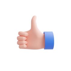 a hand with a blue wristband giving the thumbs up sign