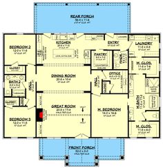 the first floor plan for a house