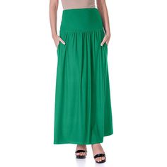 You'll love the look and feel of this women's 24Seven Comfort Apparel foldover maxi skirt with pockets. Click on this WOMEN'S GUIDE to find the perfect fit and more! You'll love the look and feel of this women's 24Seven Comfort Apparel foldover maxi skirt with pockets. Click on this WOMEN'S GUIDE to find the perfect fit and more! FEATURES 2 side pockets Straight hem Elastic waistbandFIT & SIZING A-line silhouette 33-in. length Maxi length hits at the ankle Midrise sits on the high hipFABRIC & CA Maxi Skirt With Pockets, High Hips, Skirt With Pockets, Bottom Clothes, Skirts With Pockets, Fabric Care, Polyester Spandex, Gender Female, Maxi Skirt