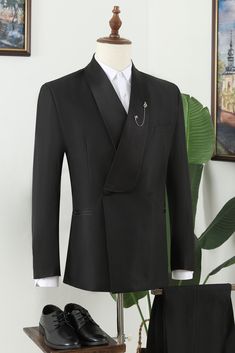 Discover Nash Fancy Black Shawl Lapel Double Breasted Wedding Men Suits with allabousuit. Shop for a range of Black Shawl Lapel men's suits for every occasion with rush order service in cheap price. Black Three-piece Suit For Semi-formal Occasions, Long Sleeve Tuxedo Suit For Wedding, Wedding Tuxedo Suits With Long Sleeves, Wedding Tuxedo With Long Sleeves, Black Three-piece Long Sleeve Suit For Semi-formal Occasions, Black Long Sleeve Three-piece Suit For Semi-formal Occasions, Black Tuxedo Suit With Long Sleeves, Elegant Long Sleeve Double Breasted Suit For Groom, Black Long Sleeve Tuxedo For Wedding