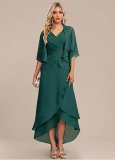 Color:Green;Size:S;Size:M;Size:L;Size:XXL;Package Contents:1 X Dress , 1 X Cardigan;Occasion:Other;Style:Casual; Cascading Dress, Chiffon Ruffle Dress, Ruffle Beading, India Dress, Dress Asymmetrical, Cascading Ruffles, Beaded Chiffon, Lace Homecoming Dresses, Mothers Dresses