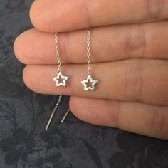 These Star Threader Earrings Are Dainty And Lightweight. Perfect For Those Who Like Subtle Earrings! Overall Length: 3 1/2” (I Make These As Studs Also) *Brand New And Never Worn* Sterling Silver And Nickel Free. Hand Cast And Soldered In My Pnw Studio. This Purchase Includes A Free Ring Sizer Bundle For The Best Discount! Celestial ~ Handmade ~ Limited Edition ~ Sample Sale ~ Ooak Nickel-free White Gold Star Jewelry, Nickel-free Star-shaped White Gold Jewelry, Handmade Star-shaped Jewelry For Everyday Wear, Handmade Star-shaped Everyday Jewelry, Dainty Star Shaped Nickel Free Jewelry, Silver Star-shaped Dainty Jewelry, Minimalist Nickel-free Star-shaped Jewelry, Minimalist Nickel-free Star Shaped Jewelry, Minimalist Nickel-free Star Jewelry