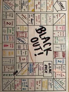 a board game with the words go to play on it and some writing all over it