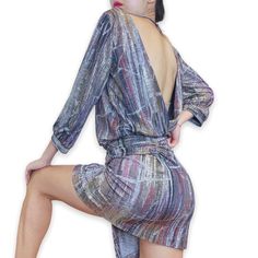 $375 Nwt Ba&Sh Salina Openback Metallic Shimmer Gathered Mini Dress Size 6 By Ba&Sh, Size Us 6 Fits S-M. Brand New With Tag. Retailed On Shopbop, Neiman Marcus For $375 And Sold Out Online. Made In Romania. Approx Measurements(Has Stretch): Shoulder To Shoulder 15" Pit To Pit 18" Waist 13" Length 34" Boldly Patterned And Breezy, This Ba&Sh Mini Dress Is An Easy-Cute Pick. Lightweight Knit. Metallic Threading And Print. Draped Ruching At Waist, 3/4 Sleeves With Elastic Cuffs & Waist. Open V Back. Glamorous Mini Dress With Back Opening For Spring, Summer Evening Dress With Closed Back, Metallic Backless Dress For Evening, Chic Closed Back Dress For Party, Spring Party Dress With Closed Back, Chic Closed-back Party Dresses, Chic Closed Back Party Dress, Silver Backless Mini Dress For Spring, Metallic Fitted Backless Dress