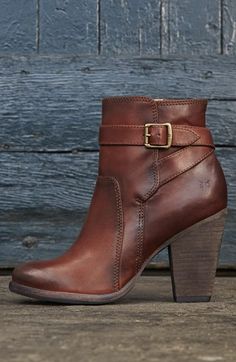 Brown Boots With Heel Loop For Fall, Brown Fall Boots With Heel Loop, Boot Bag, Frye Shoes, Shoe Lover, Leather Booties, Auburn