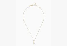 the finishing touch to your outfit. and the reason for all the oohs and aahs. | Kate Spade Pearls Of Wisdom Mini Pendant Necklace, Cream Multi Elegant Kate Spade Necklace With Adjustable Chain, Elegant Kate Spade Jewelry With Adjustable Chain, Pearls Of Wisdom, Kate Spade Outlet, Cubic Zirconia Necklace, Your Outfit, Mini Pendant, Pearl Necklace, Cubic Zirconia