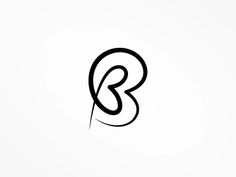 the letter b is made up of black lines