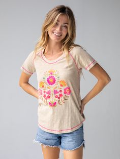 Our relaxed fit Boho Tee has all the cozy comfort of your favorite old t-shirt! Extra fun features elevate your t-shirt game, like its scoop neck, raglan sleeves and especially the flattering shape! Delightful artwork covers the front of this customer favorite - which message do you need, or which message do you want o Flower Men, Boho Tees, Old T Shirts, Natural Life, Bohemian Clothes, Cardigan Tops, Comforters Cozy, Bottom Clothes, Cool Fabric