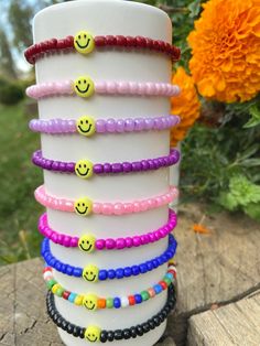 This Beaded Bracelets item is sold by CustomGiftsBazaar. Ships from United States. Listed on Nov 6, 2023 Cheap White Smiley Face Bracelets, Smile Bracelet, Smiley Bracelet, Smiley Face Bracelet, Gifts For New Mothers, Face Smile, Multiple Bracelets, Hospital Gifts, Diy Bracelets Patterns