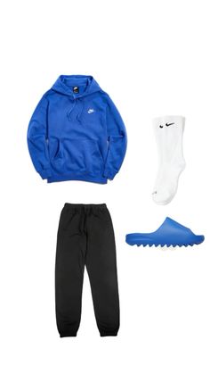 Blue Hoodie Outfit, Black Teens Fashion, Blue Nike Hoodie, Guys Fashion Swag, Smart Casual Menswear, Cute Clothing Stores, Hype Clothing, Basketball Clothes, Dope Outfits For Guys