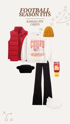 Chiefs Football Game Outfit, Kansas City Chiefs Game Day Outfit, Astros Game Outfit Women, Aggie Gameday Outfit, Actor Outfits, Chiefs Game Day Outfit, Nfl Game Day Outfit, Chiefs Game Day, Routine School