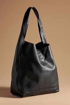 Leather One removable zip pouch Two inner slip pockets Magnetic styling Imported | Coastal Slouch Tote by 49 Square Miles in Black, Women's, Leather at Anthropologie Slouch Bag, Slouch Bags, Black Leather Bags, Zip Pouch, Black Fits, Stockholm, Christmas Ideas, Leather Bag, Anthropologie