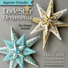 an ornament is featured on the front cover of this christmas issue, which features two star ornaments