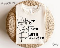 Friends For Life Shirts, Best Friend T Shirt Ideas, Friend Shirts, Best Friends T Shirts Ideas Design, Best Friends Shirts, Best Friends Shirt Cricut, Best Friend Disney Shirts Svg, Best Friends Svg Free, Bff Day