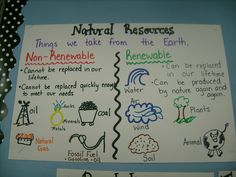 a white board with writing on it that says natural resources