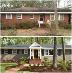 before and after pictures of a house